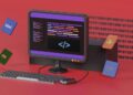 a computer on a desk