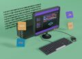 a computer on a desk